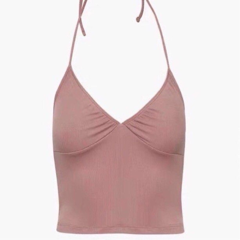 Aritzia Sunday Best Polly Halter Top Size Small in Rose